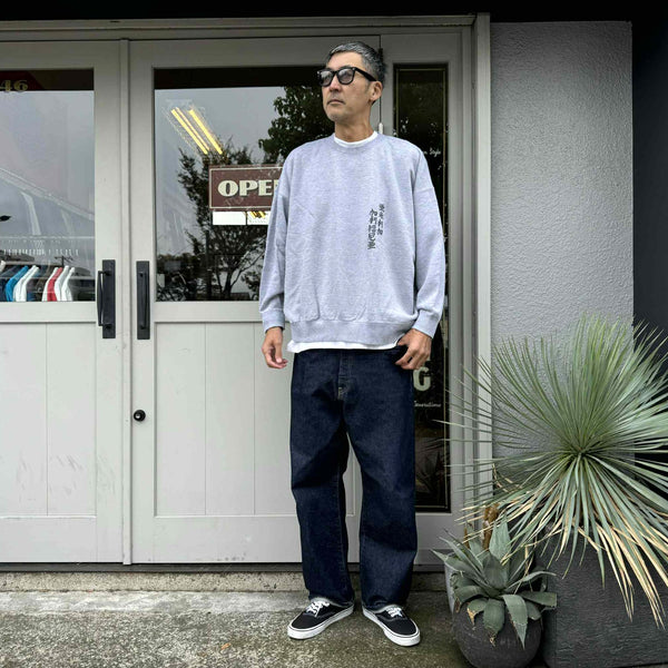 ILL ONE EIGHTY -AMERICAN WAVE SWEATSHIRT(LOOSE FIT) - H GRAY