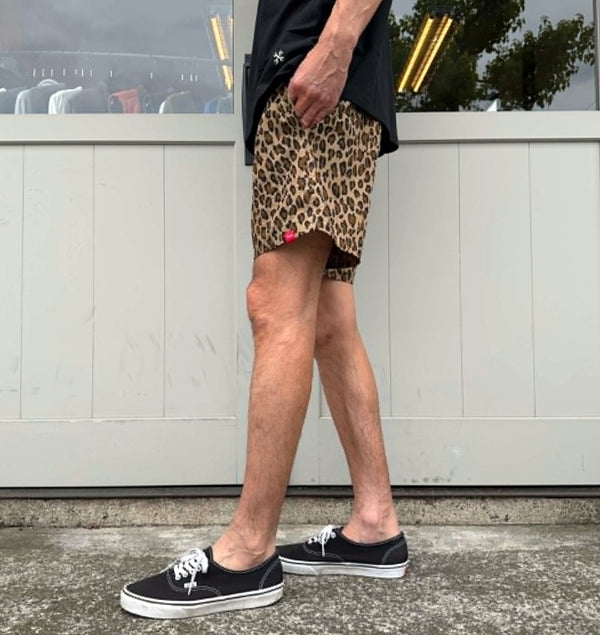 THE HARD MAN - LEOPARD SHORTS - BROWN