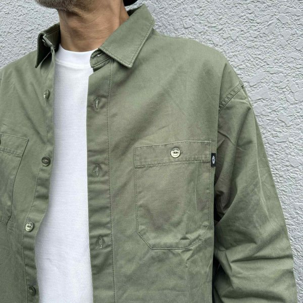CHALLENGER - SNAKING LOGO WORK SHIRT - OLIVE