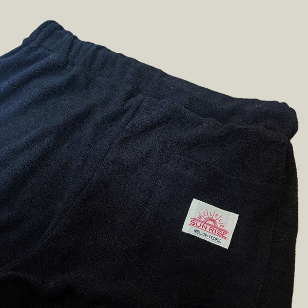 melple - 3.6 PILE SHORTS - BLACK