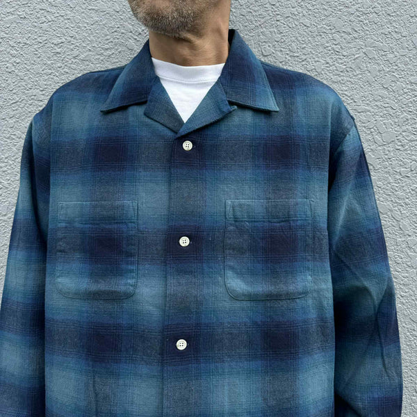 FIVE BROTHER - CHECK ONE-OP SHIRT - BLUE