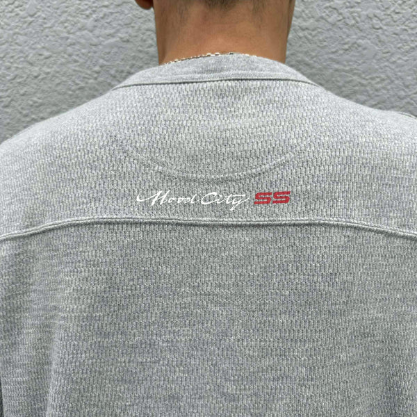 RADIALL - COUPE - FOOTBALL SHIRT L/S - GRAY