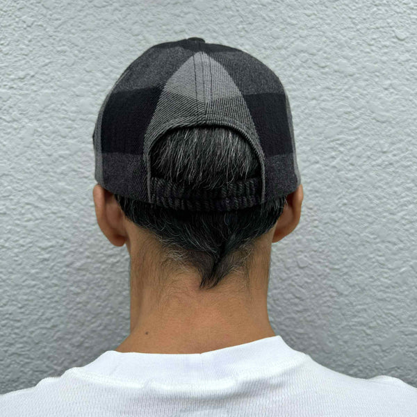 BIGMIKE - HEAVY FLANNEL CAP - BLACK x GRAY