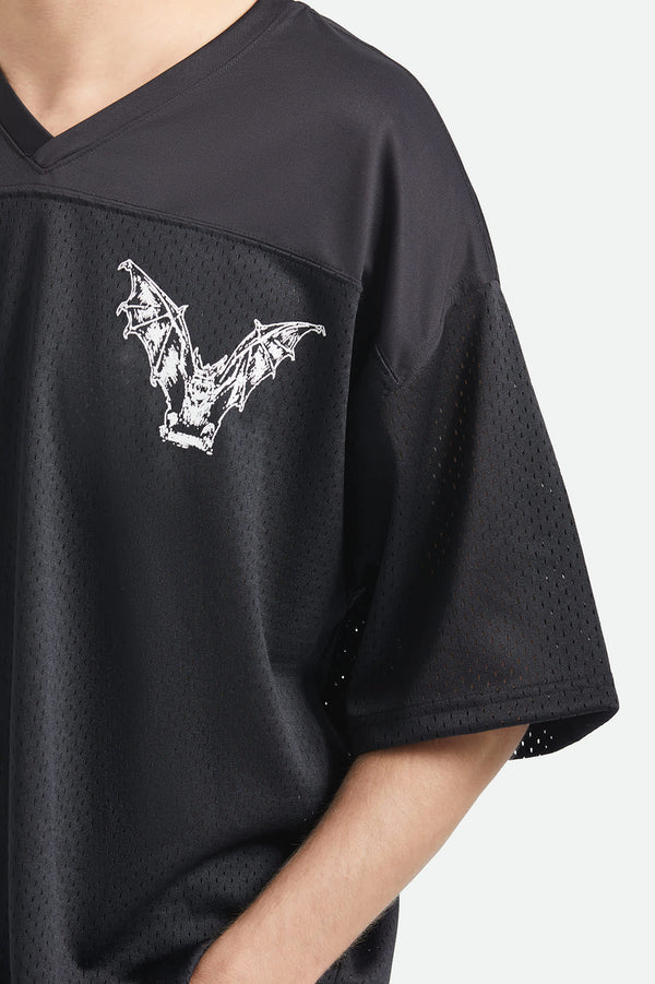 BRIXTON - BAGGY MESH PRACTICE JERSEY - BLACK/WHITE
