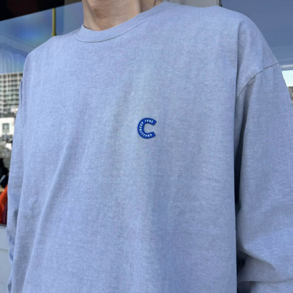 CHALLENGER - L/S PIGMENT C PATCH TEE - GRAY