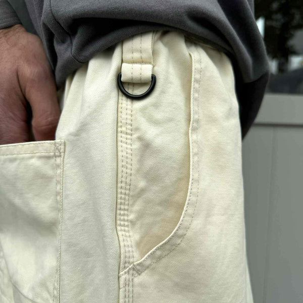 BLUCO - LIGHT CANVAS PAINTER SHORTS - IVORY