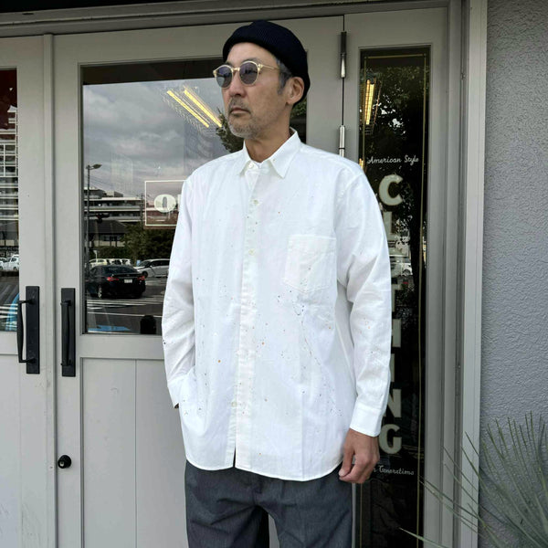 melple - LOGAN CHAMBRAY SHIRT - WHITE