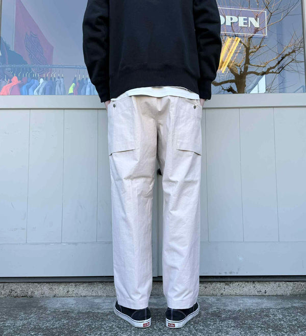 JACKMAN - Back Nep Umps Pants - Rosin White