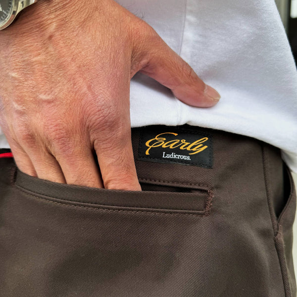 Early&Co - ORIGINAL WIDE TAPERD PANTS - BROWN