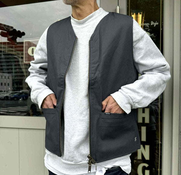 BLUCO - V NECK VEST - CHARCOAL