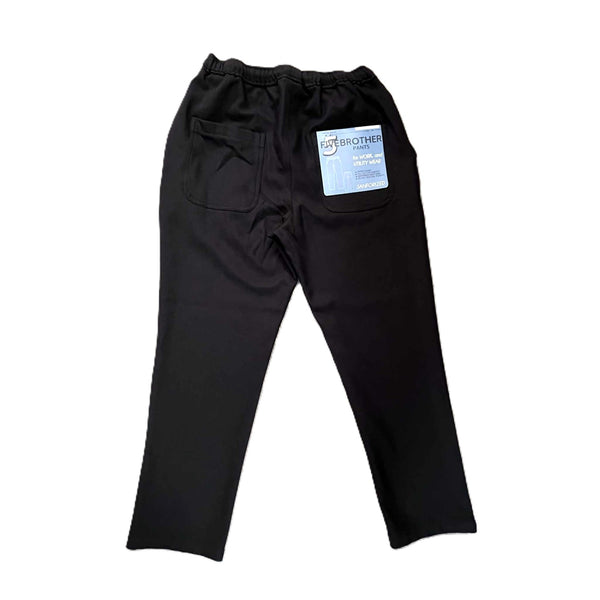 FIVE BROTHER - POLY/TWILL EASY PANTS - BLACK