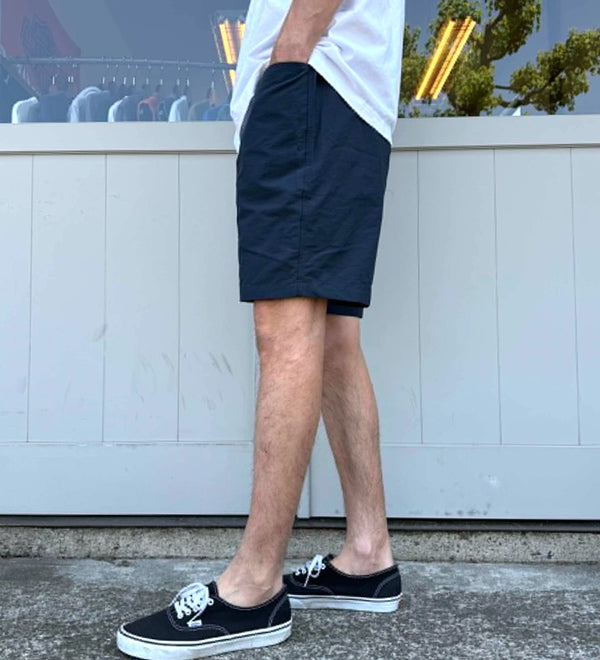 BIGMIKE - FRONT STITCH RIPSTOP EASY SHORTS - NAVY