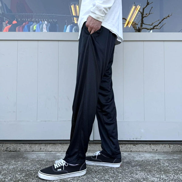 ILL ONE EIGHTY - DOUBLE LAYER TRACK PANTS - BLACK