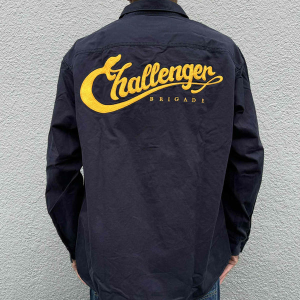 CHALLENGER - SNAKING LOGO WORK SHIRT - NAVY