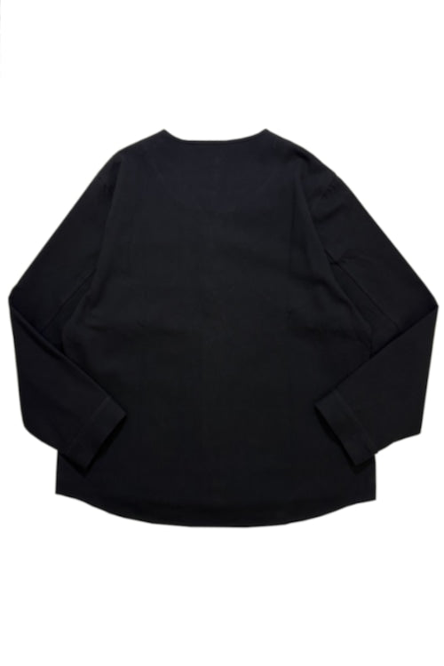 BIGMIKE - HEAVY FLANNEL CARDIGAN - BLACK