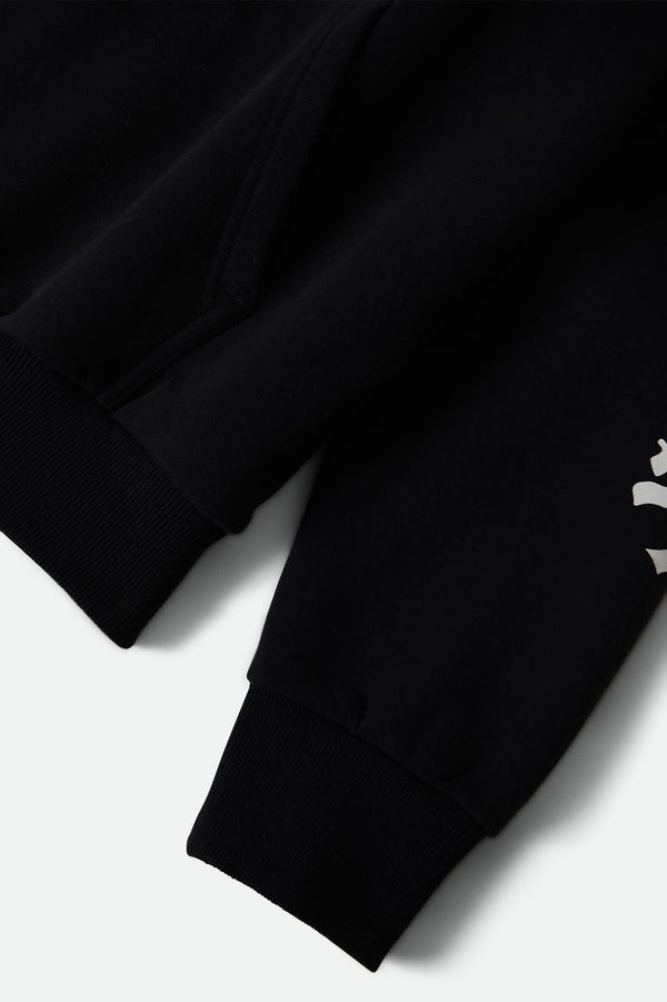 BRIXTON - SMILE ALWAYS RELAXED HOODIE - BLACK