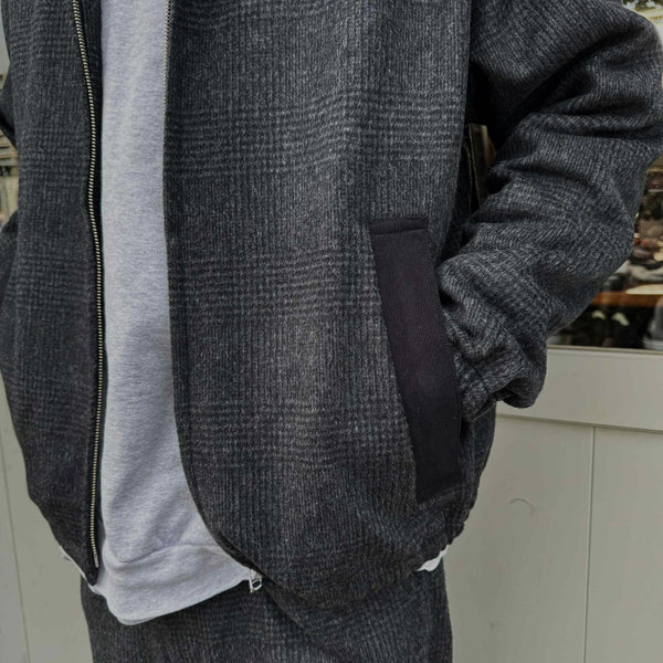 melple - GLENCHECK DRIZZLER JACKET - CHARCOAL