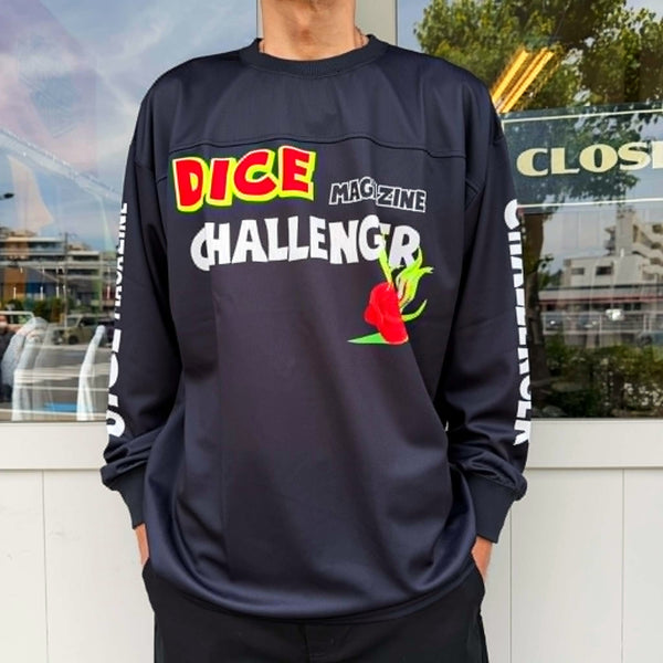 CHALLENGER - L/S DRY DICE TEE - BLACK