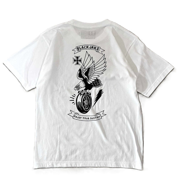 BLACK JAKS - ENJOY YOUR DESTINY TEE - WHITE