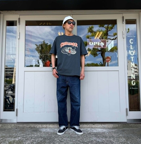 CHALLENGER - PIGMENT SNAKE TEE - PEPPER BLACK