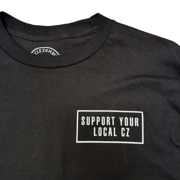 CYCLE ZOMBIES - LOCAL CZ FLAME LS TEE - BLACK