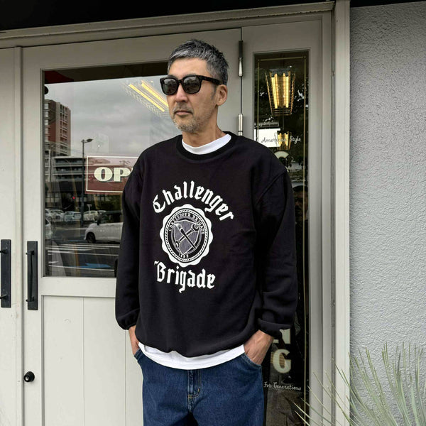 CHALLENGER - COLLEGE C/N FLEECE - BLACK