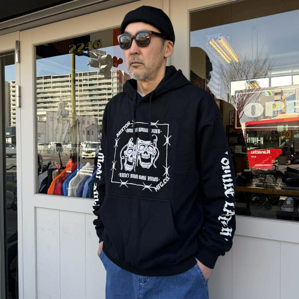 BRIXTON - SMILE ALWAYS RELAXED HOODIE - BLACK