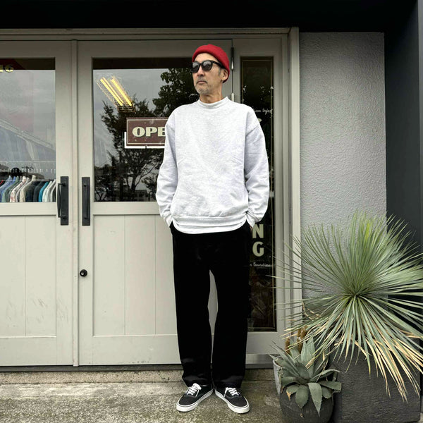 BIGMIKE - CORDUROY WASHED EASY PANTS - BLACK