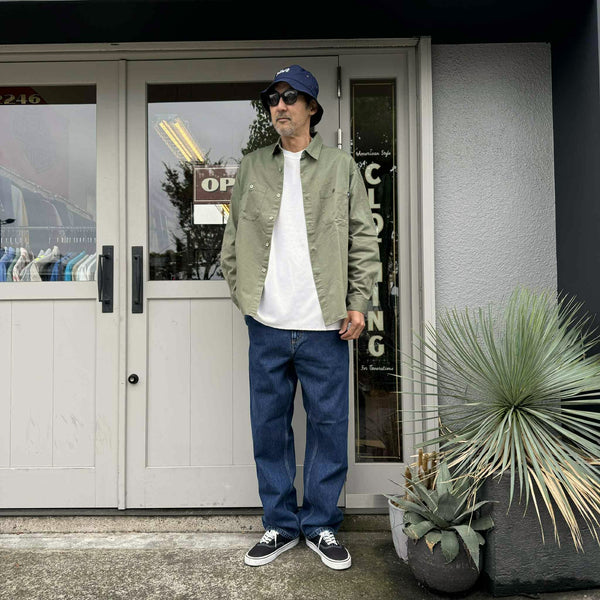 CHALLENGER - SNAKING LOGO WORK SHIRT - OLIVE