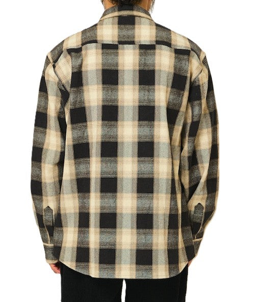 BIGMIKE - HEAVY FLANNNEL SHIRTS - OFF x MOCA x BLACK