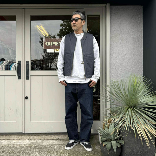 BLUCO - RIB COLLAR VEST - CHARCOAL