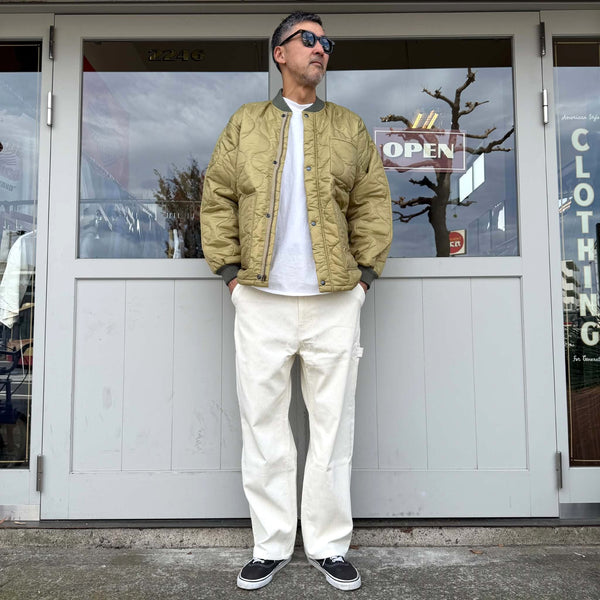 BIGMIKE - CORDUROY PAINTER EASY PANTS - OFF WHITE