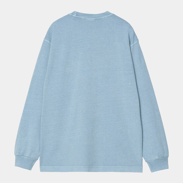 Carhartt WIP - L/S NELSON T-SHIRTS - CLAY BLUE (garment dyed)