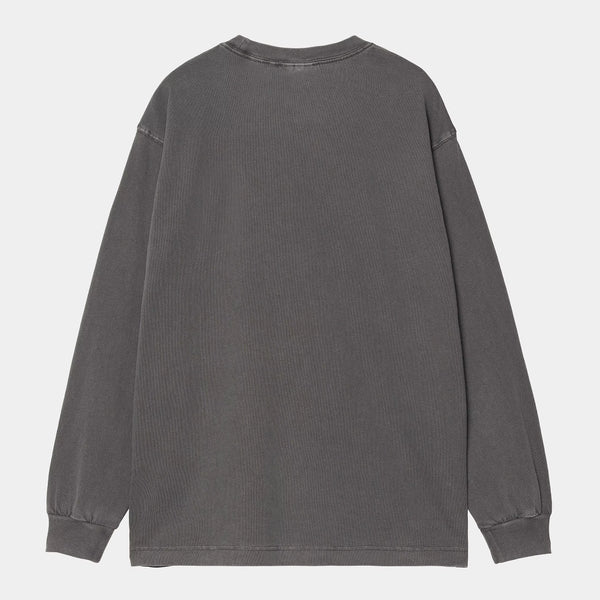 Carhartt WIP - L/S NELSON T-SHIRTS - GRAPHITE (garment dyed)