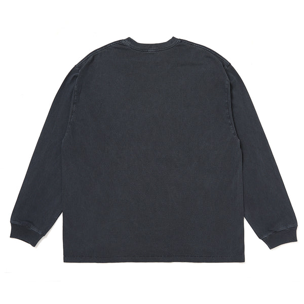 CHALLENGER - L/S PIGMENT C PATCH TEE - PEPPER BLACK