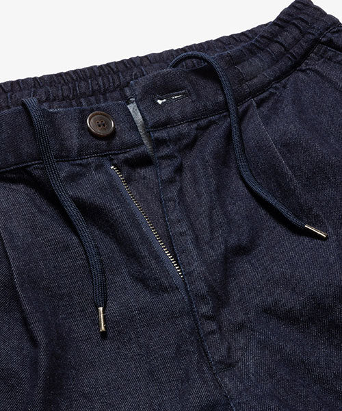 MR.OLIVE -ONE TUCK SHORTS - INDIGO