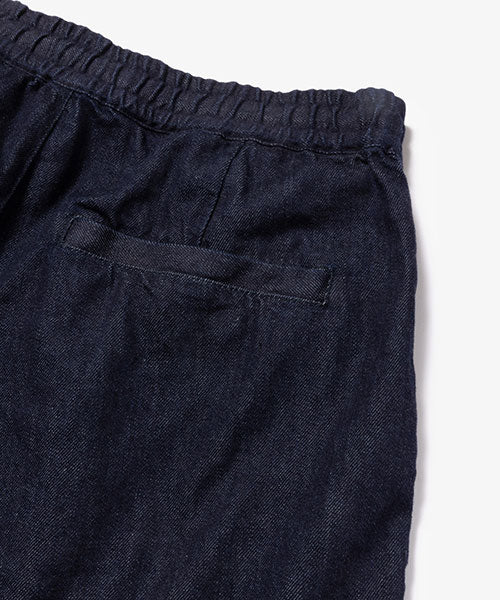 MR.OLIVE -ONE TUCK SHORTS - INDIGO