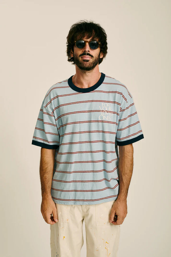 melple - SEAVIEW RINGER S/S - BLUE