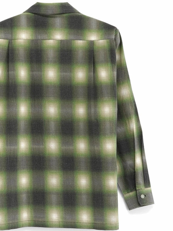 HOUSTON - PRINT FLANNEL O/C SHIRT - GREEN