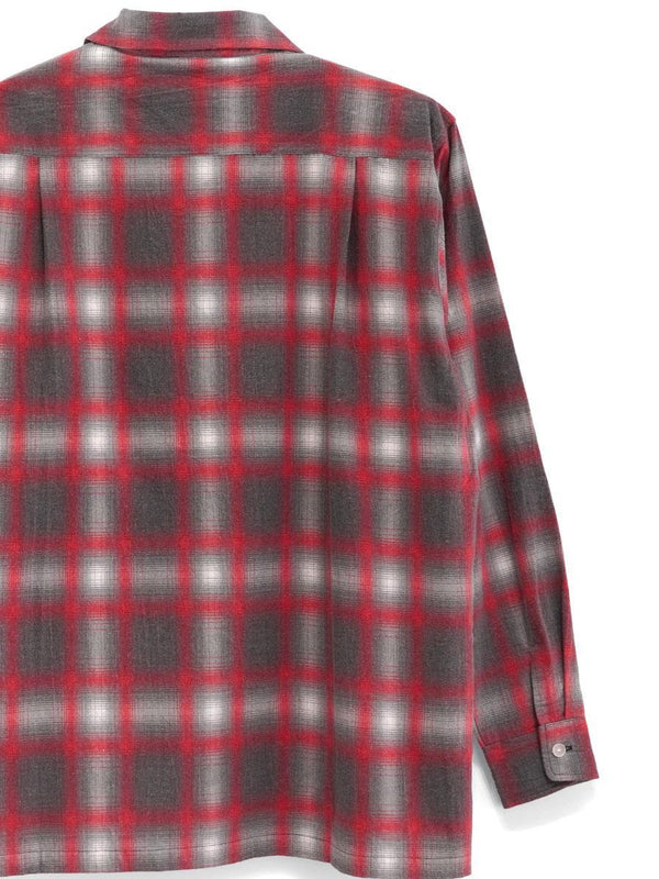 HOUSTON - PRINT FLANNEL O/C SHIRT - RED