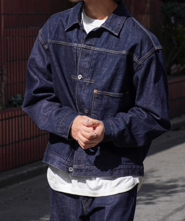 HOUSTON - WWⅡSELVEDGE TRUCKER JACKET - INDIGO ONE WASH