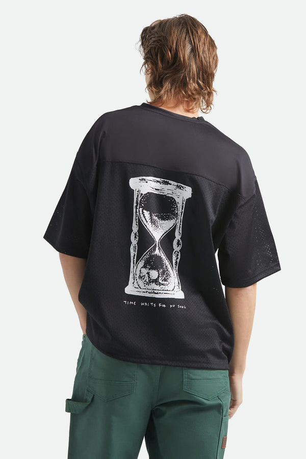 BRIXTON - BAGGY MESH PRACTICE JERSEY - BLACK/WHITE