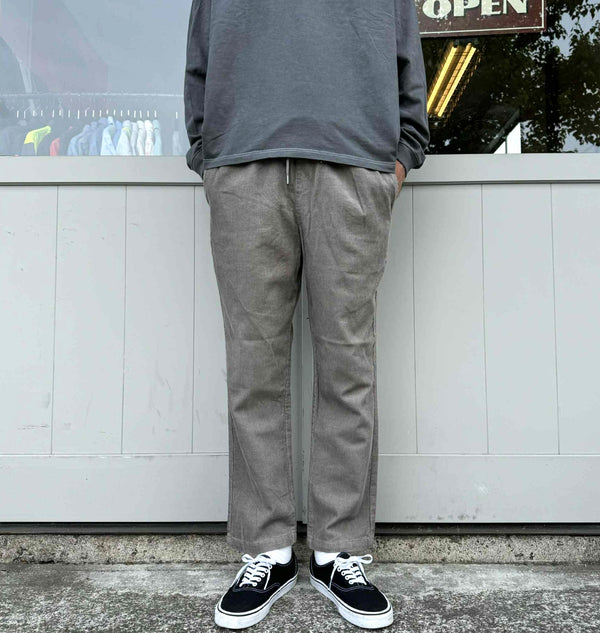 FIVE BROTHER -  CORDUROY EASY PANTS - GREY
