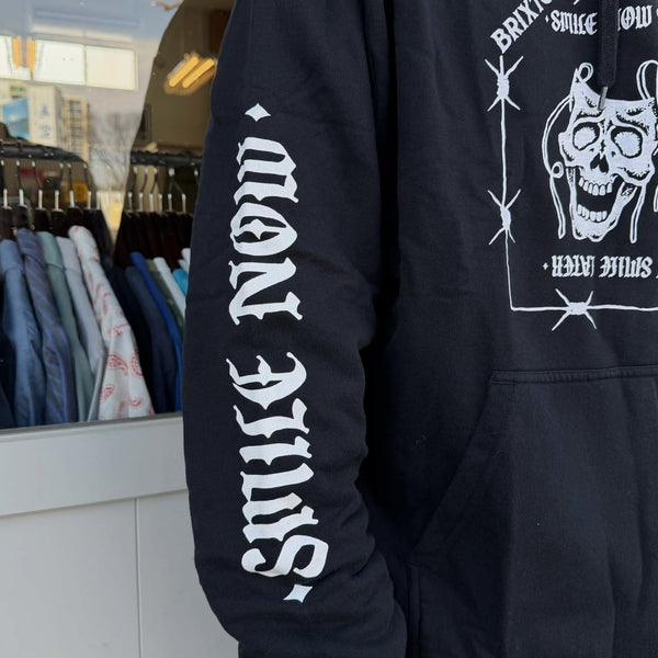 BRIXTON - SMILE ALWAYS RELAXED HOODIE - BLACK