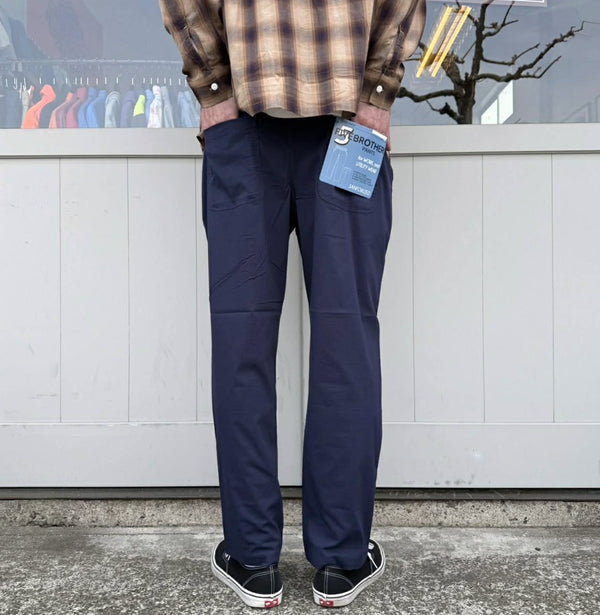 FIVE BROTHER - SEER SUCKER EASY PANTS - NAVY