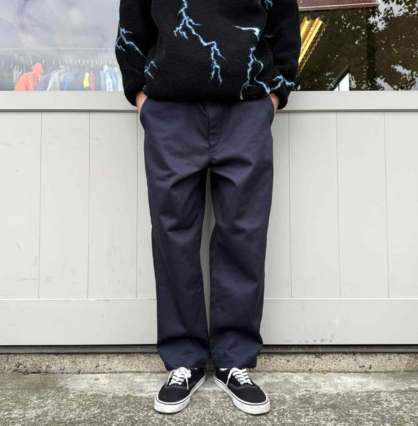 PAWG - ORIGINAL T/C WIDE TAPERED PANTS - NAVY