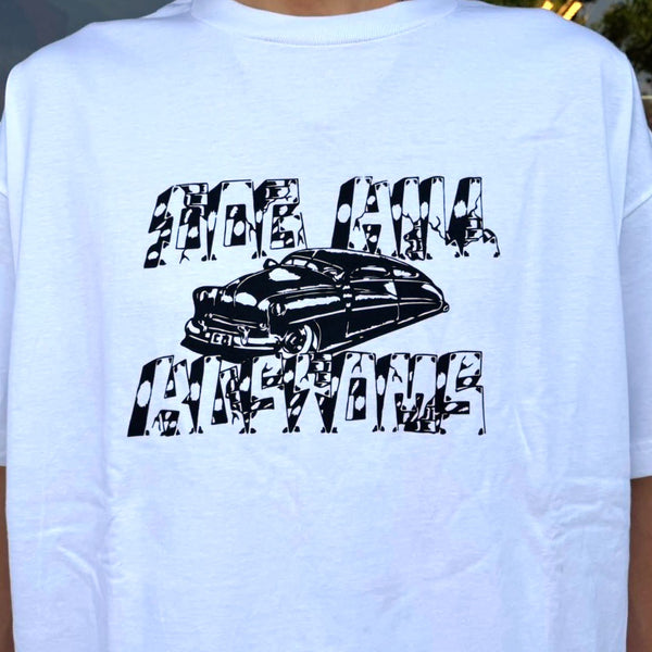 DOGHILL KUSTOMS - CLASSIC CAR TEE  - WHITE