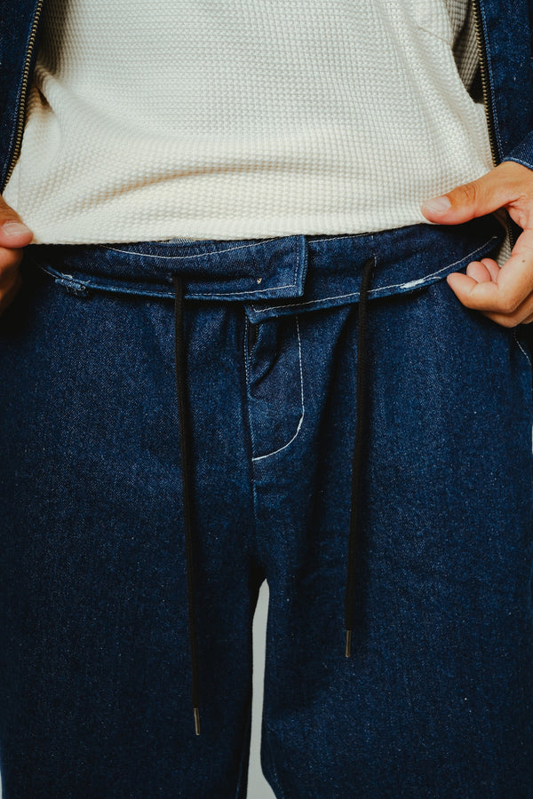 BIGMIKE - DEMIM EASY PANTS - D.INDIGO