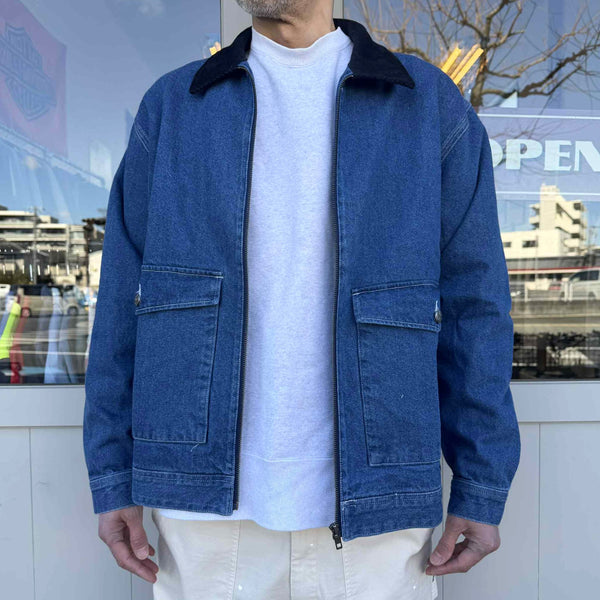 BIGMIKE - DENIM TRACKER JACKET - L.INDIGO
