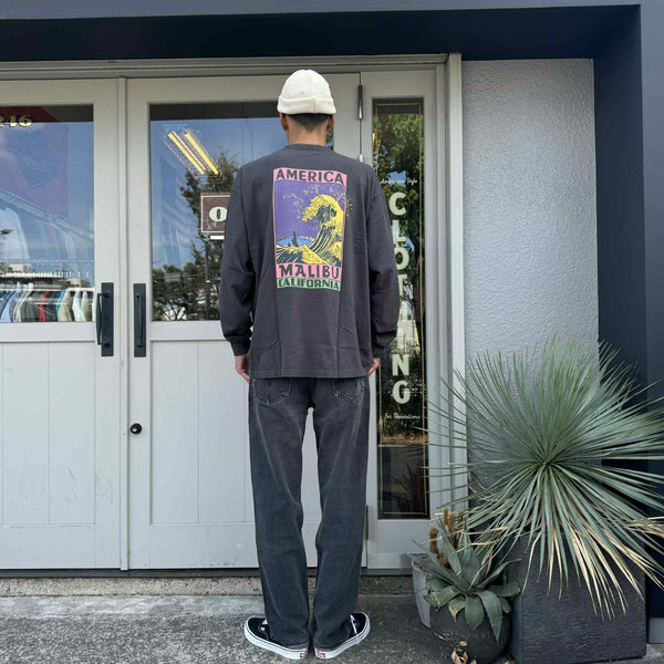 ILL ONE EIGHTY - AMERICAN WAVE  L/S TEE - BLACK